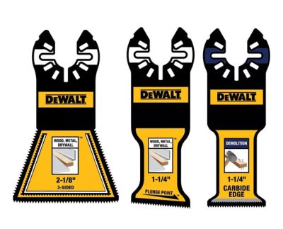Набор из 3 шт демонтажных полотен для мультиинструмента (реноватора) DeWALT DWA423RSET