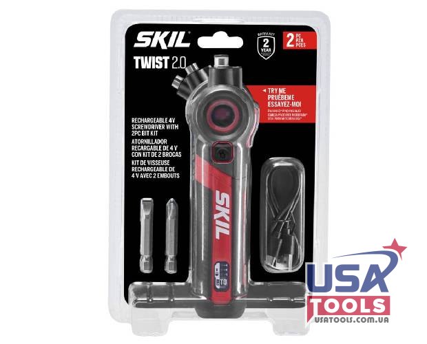 Акумуляторна викрутка з поворотною головою 4V USB-C Skil Twist 2.0 SD5619-01